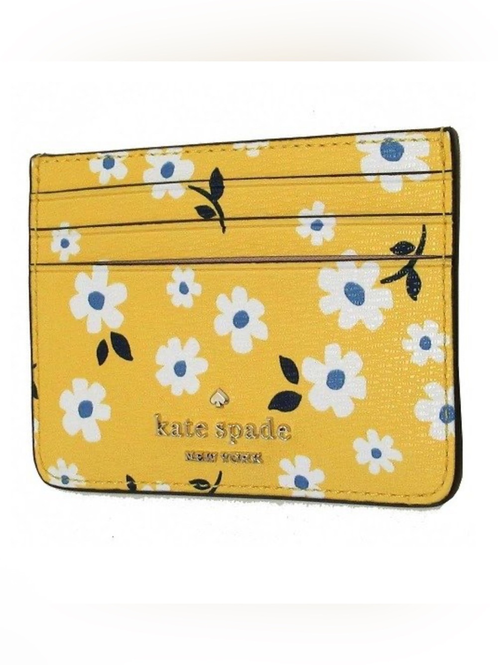 NWT KATE SPADE NEW YORK DARCY FLEURETTE TOSS SM SLIM CARD HOLDER WLR00551, NEW